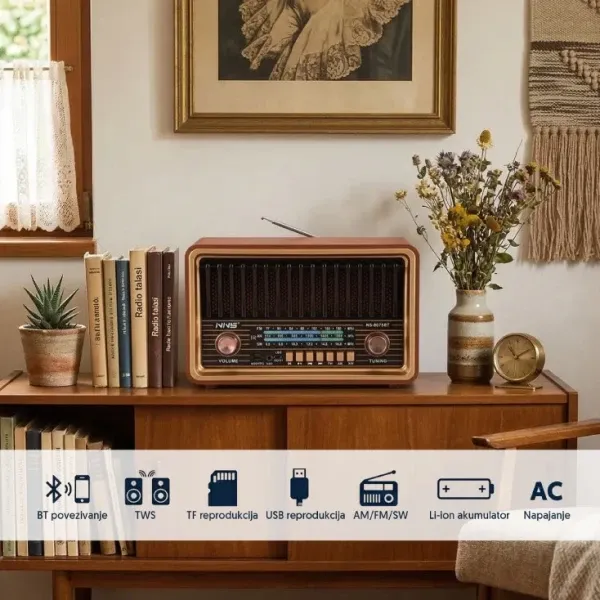 Retro RGB Bluetooth Radio 8075BT Slika 4