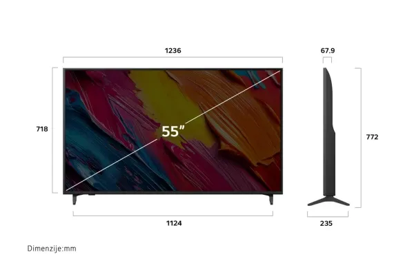 SMART QNED TV 55 LG 55QNED70A6A 3840x2160/UHD/4K/DVB-T2/C/S2 Slika 3