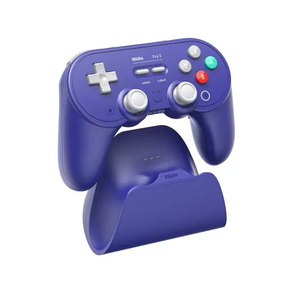 Bežični gamepad 8BitDo Pro 3 BT/2.4Ghz/Multi platform/Vibracija/Hall Effect/TMR/Purple edition+Dock Slika 4