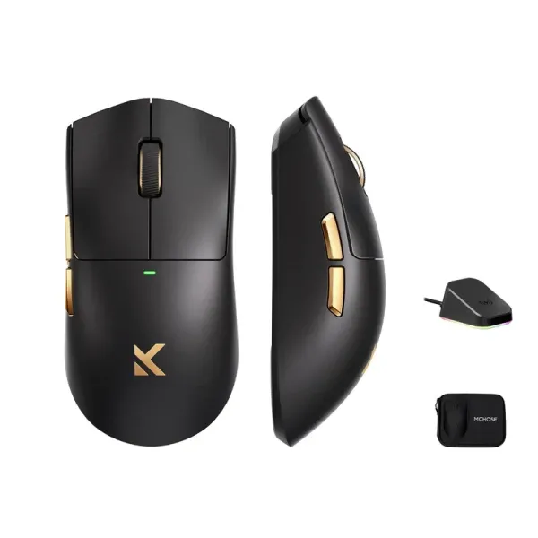 Bežični gaming miš MCHOSE K7 Ultra Black /PAW3950/8KHz pooling/Omron Mechanical Slika 1