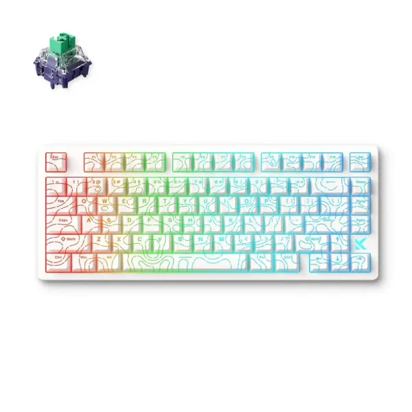 Gaming tastatura MCHOSE Jet 75 White Topographic/KailH Magtetic God switch Slika 1