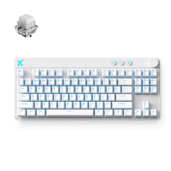 Gaming tastatura MCHOSE Mix 87 White/Mount Tai Magnetic switch GT Slika 1