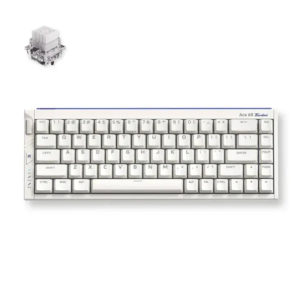 Gaming tastatura MCHOSE Ace 68 Turbo Full Metal/Nova White/Mount Tai Magnetic switch GT/16M ARGB Slika 1