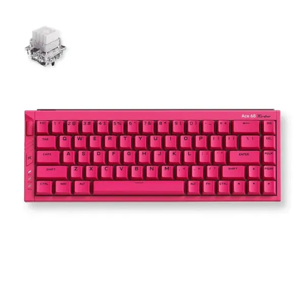 Gaming tastatura MCHOSE Ace 68 Turbo Full Metal/Berry Red/Mount Tai Magnetic switch GT/16M ARGB Slika 1