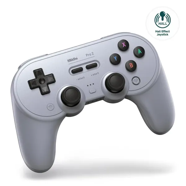 Bežični gamepad 8BitDo Pro 2 BT/2.4Ghz/Multi platform/Vibracija/Hall Effect/TMR/Gray Slika 1