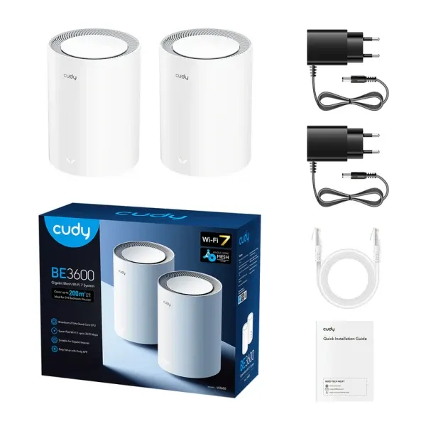 Whole Home Wi-Fi 7 Mesh System Cudy M3600/BE3600 Dual Band(2-Pack) Slika 2