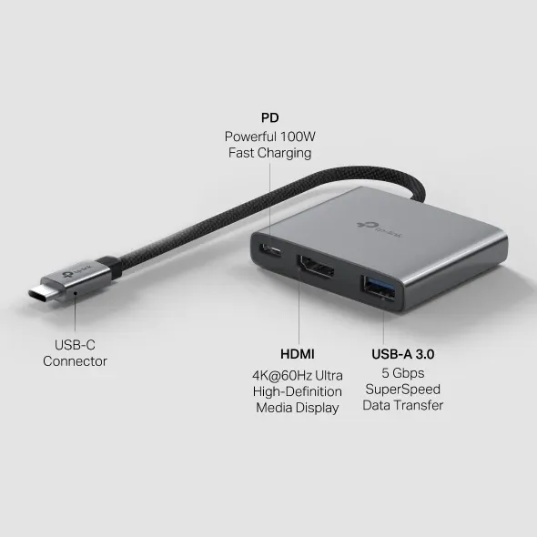 Docking TP-Link UH3020C USB Type-C 3-Port 100W Slika 3