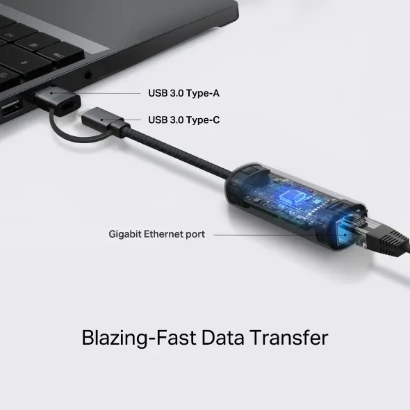 Adapter TP-LINK UE310C USB-C /USB-A - RJ 45 Gigabit Ethernet Slika 2