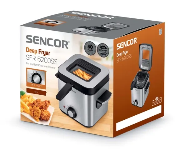 Friteza Sencor SFR 6200SS/1.5L/900W/inox Slika 3