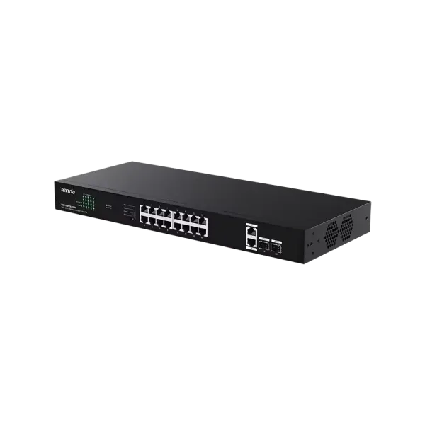 Svič 10/100/1000 18-port + 2SFP Tenda TEG1120P-16-150W/16-Port PoE Slika 2
