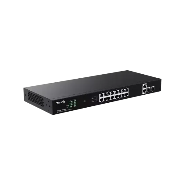Svič 10/100/1000 18-port + 2SFP Tenda TEG1120P-16-150W/16-Port PoE Slika 3