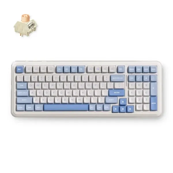 Bežična gaming tastatura MCHOSE K99 V3 Mehanička/Sky Blue/Icy Creamsicle Switch Slika 1