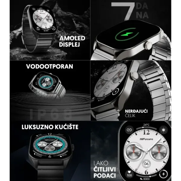 Smart Watch Hifuture Fit Apex Silver Slika 2