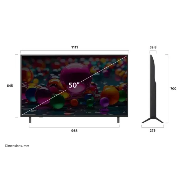 SMART LED TV 50 LG 50UA75003LA 3840x2160/4K/UHD/DVB-C/T2/S2/WebOS Slika 2