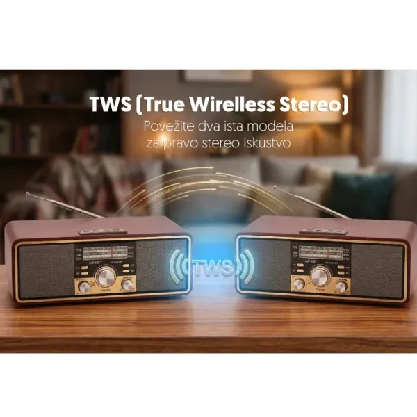 Retro bluetooth radio Elementa 6681BT/B Slika 4