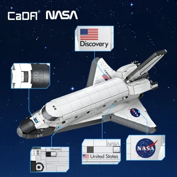 Kockice CaDa avion Nasa Shuttle Discovery/1827 delova Slika 3