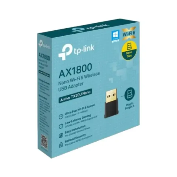Wireless USB 3.0 mrežna kartica TP-Link Archer TX20U Nano WiFi 6 AX1800Mbs/2.4GHz + 5GHz Slika 2