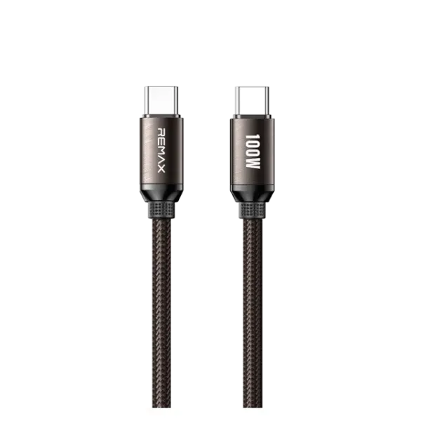 Kabl USB Tip C-Tip C Remax 100W/1.2m/braon Slika 1