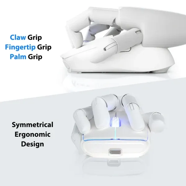 Bežični gaming miš Attack Shark X5 TriMode/Superlight/LongBattery/RGB Click/Ergonomic/White Slika 2