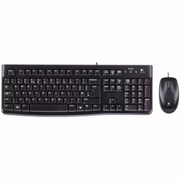 Tastatura + miš Logitech Deluxe MK120 YU, crna Slika 3