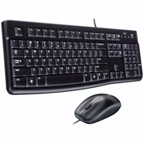 Tastatura + miš Logitech Deluxe MK120 YU, crna Slika 2