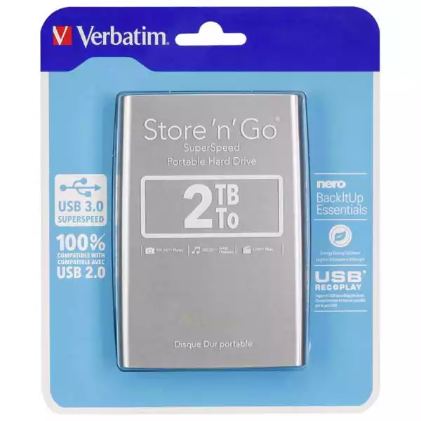 Eksterni hard disk 2TB Verbatim 53189 Silver Slika 3