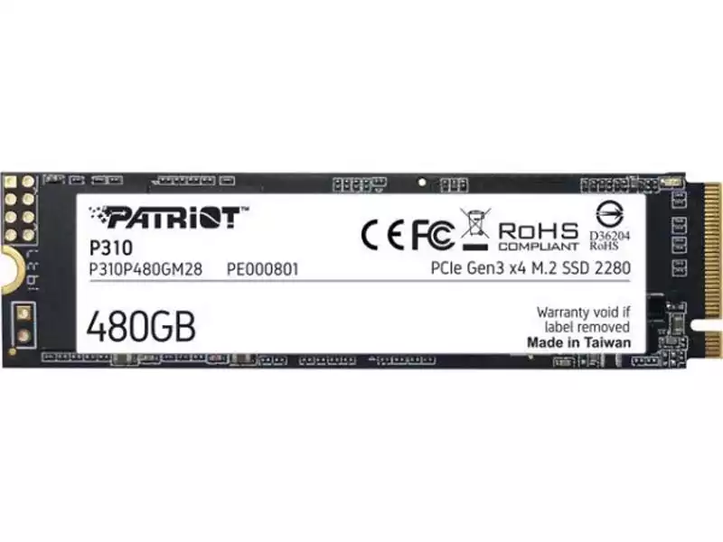 SSD M.2 NVMe 480GB Patriot P310 1700MBs/1500MBs P310P480GM28 Slika 1
