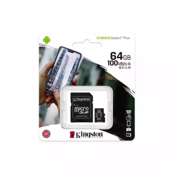 Micro SD Card 64GB Kingston + SD adapter SDCS2/64GB class 10 Slika 2