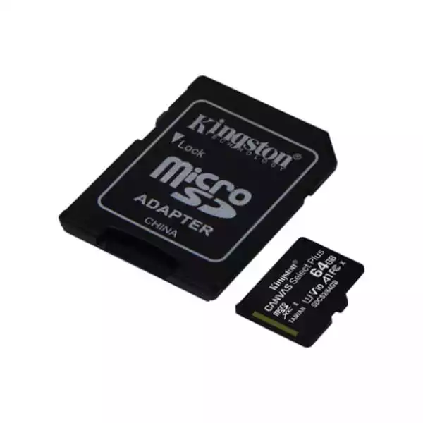 Micro SD Card 64GB Kingston + SD adapter SDCS2/64GB class 10 Slika 1