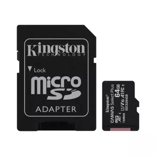 Micro SD Card 64GB Kingston + SD adapter SDCS2/64GB class 10 Slika 3
