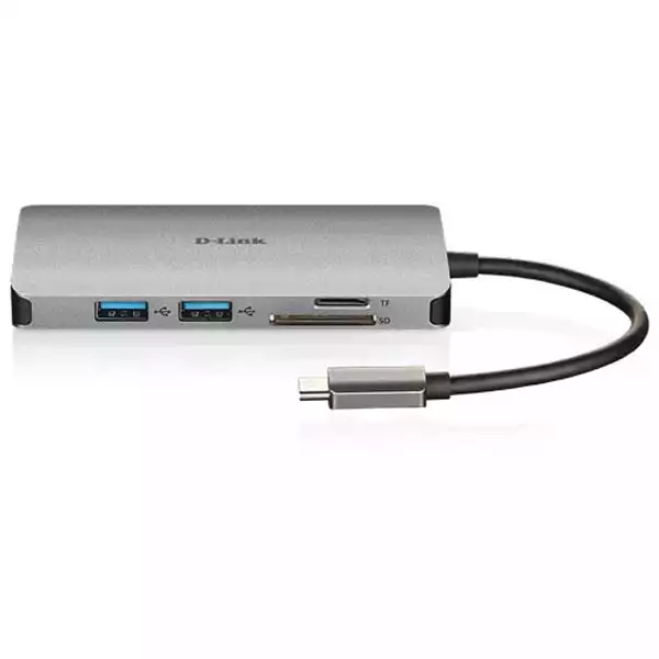 USB HUB DLink DUB-M810 USB-C HDMI 4K/USB A 3.0x3/RJ45/SD-microSD Slika 2