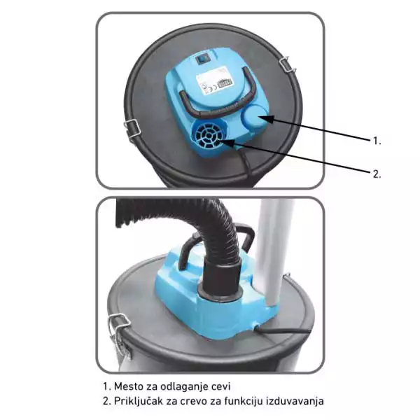 Usisivač za pepeo Prosto UP7110-20 snaga 1000W/zapremina 20l Slika 2
