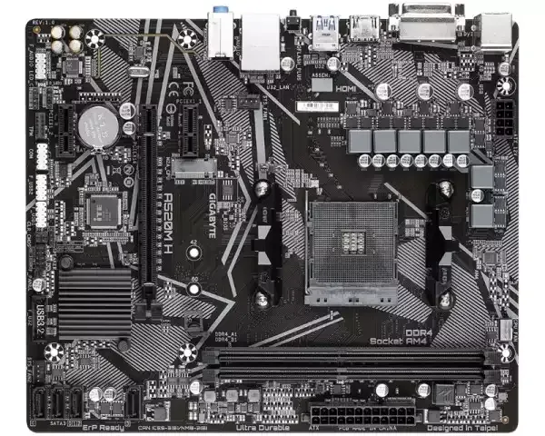 Matična ploča AM4 Gigabyte A520M H RGB  DVI/HDMI/M.2 Slika 3