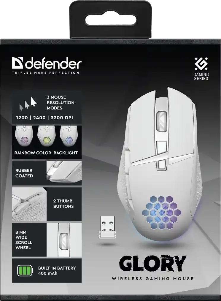 Bežični miš Defender Glory GM-514 White Slika 4