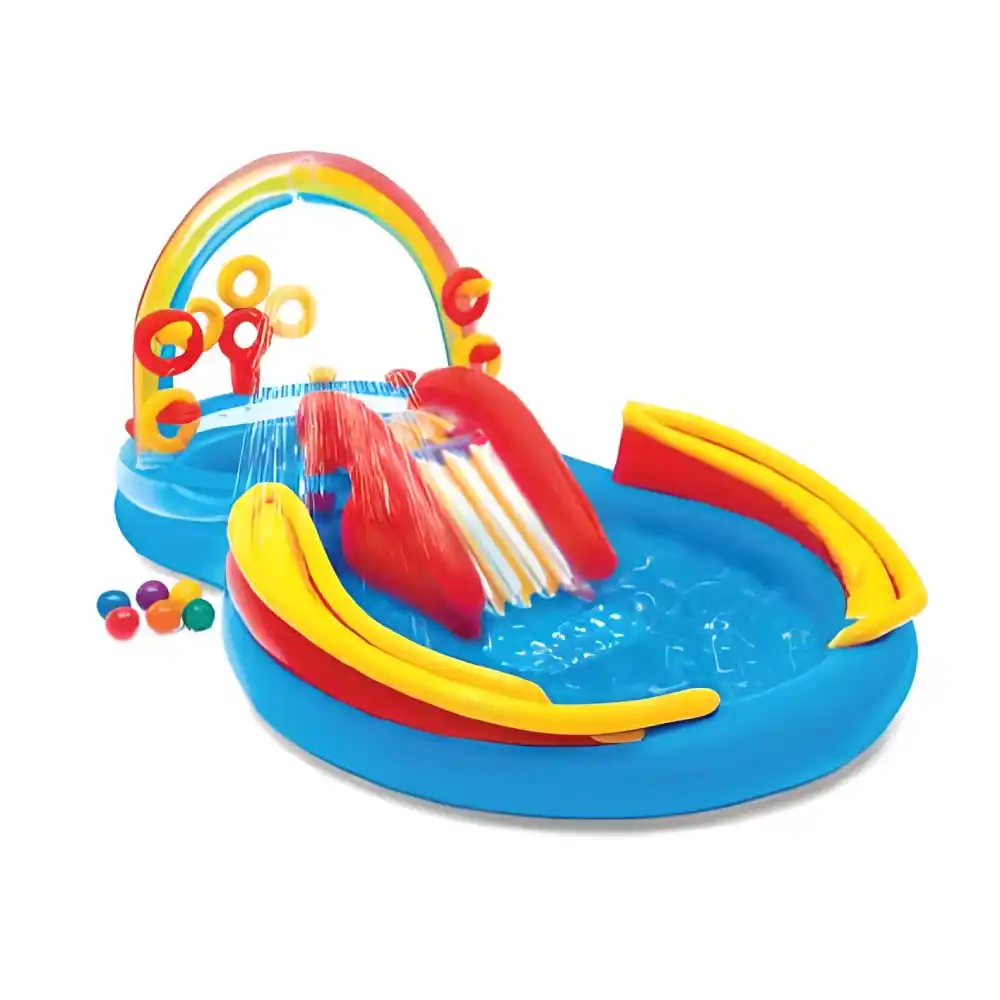 Bazen Intex dečiji Rainbow Ring Play Center 2.97x1.93x1.35m Slika 1
