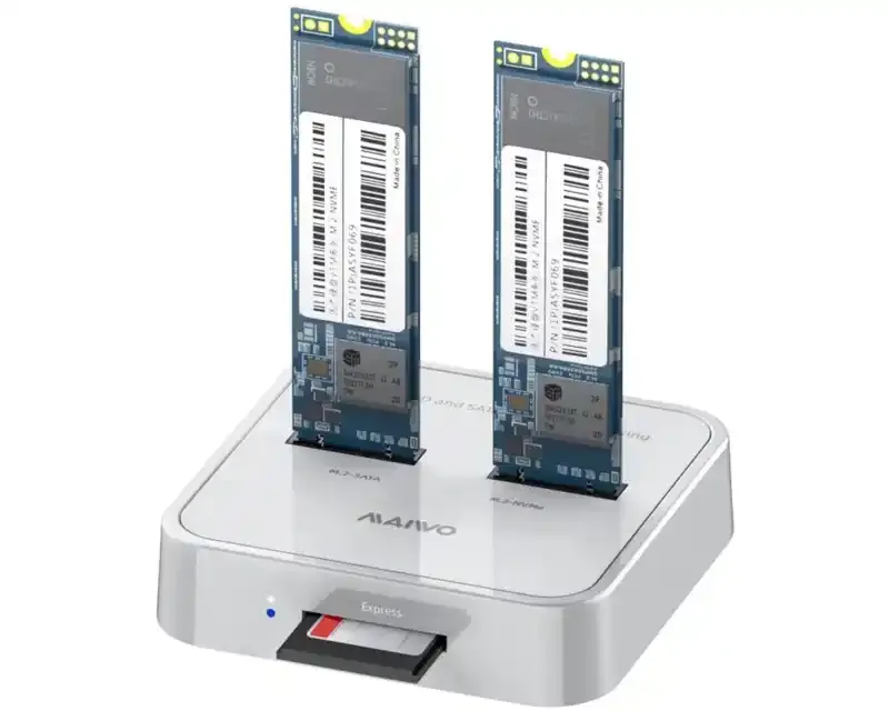 USB Docking Station 2xM.2 (SATA i NVME) Maiwo K3016SD Slika 1