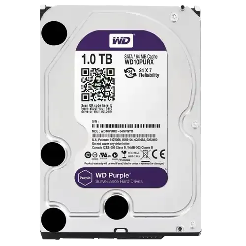 Hard disk 1TB SATA3 Western Digital Caviar 64MB WD10PURZ Purple Slika 1