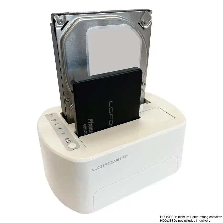 HDD Docking station USB 3.2 2xSSD/HDD LC-DOCK-U3-VI Beli Slika 3