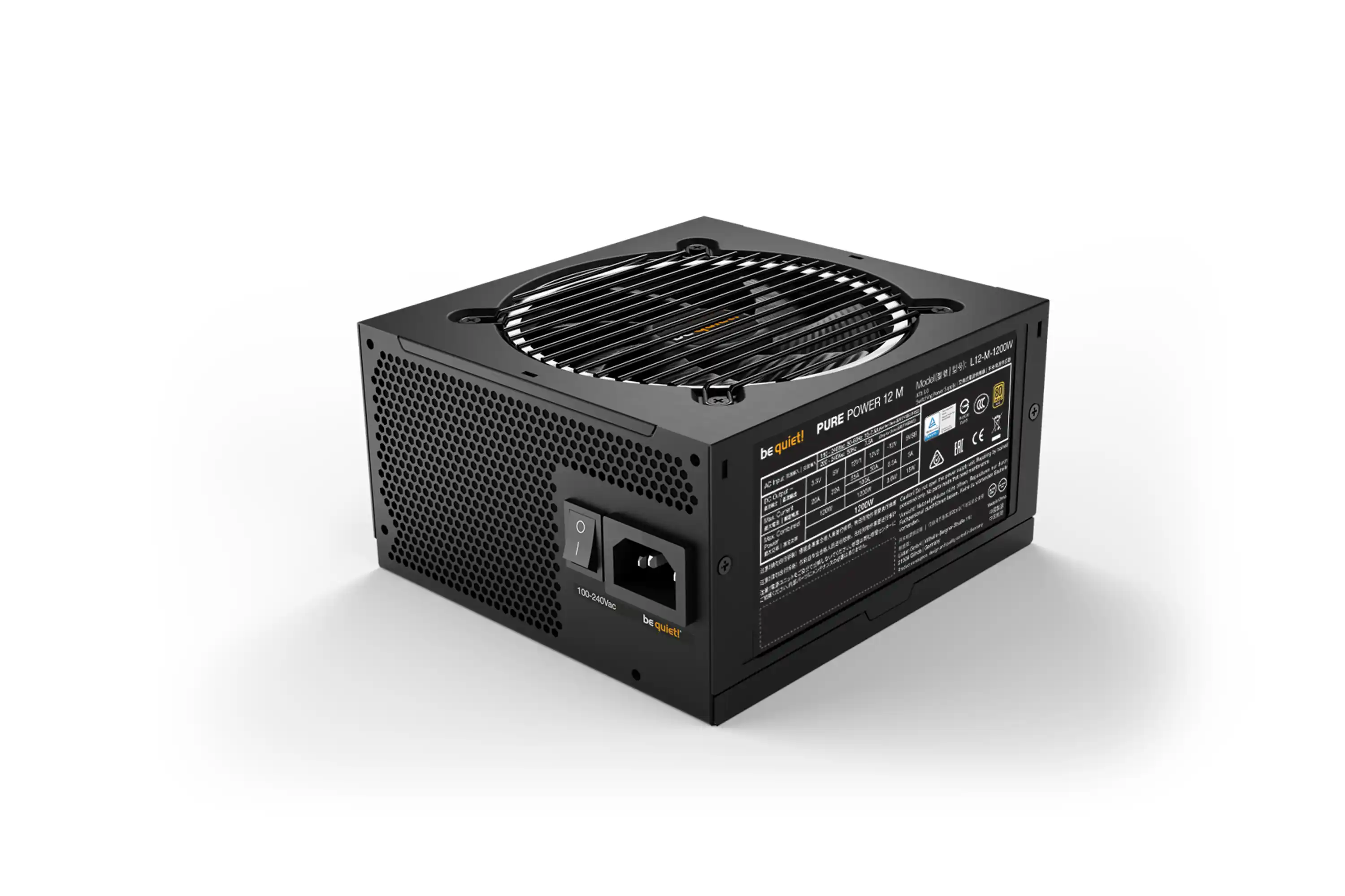Napajanje Be Quiet Pure Power 12 M 1200W BN346 Gold Modularno ATX3.0 Slika 3