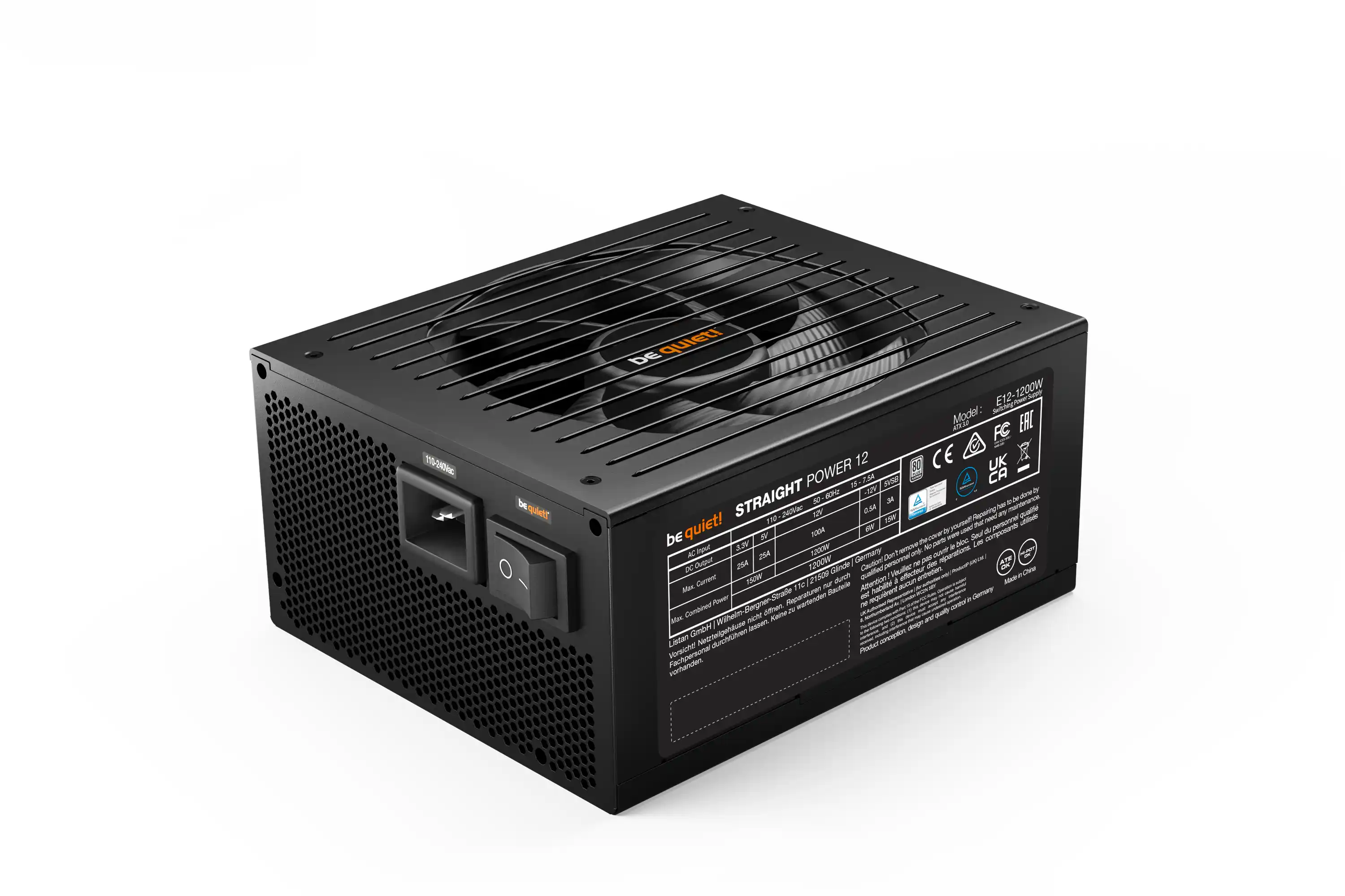 Napajanje Be Quiet Straight Power 12 1200W BN339 Platinum Modularno ATX3.0 Slika 3