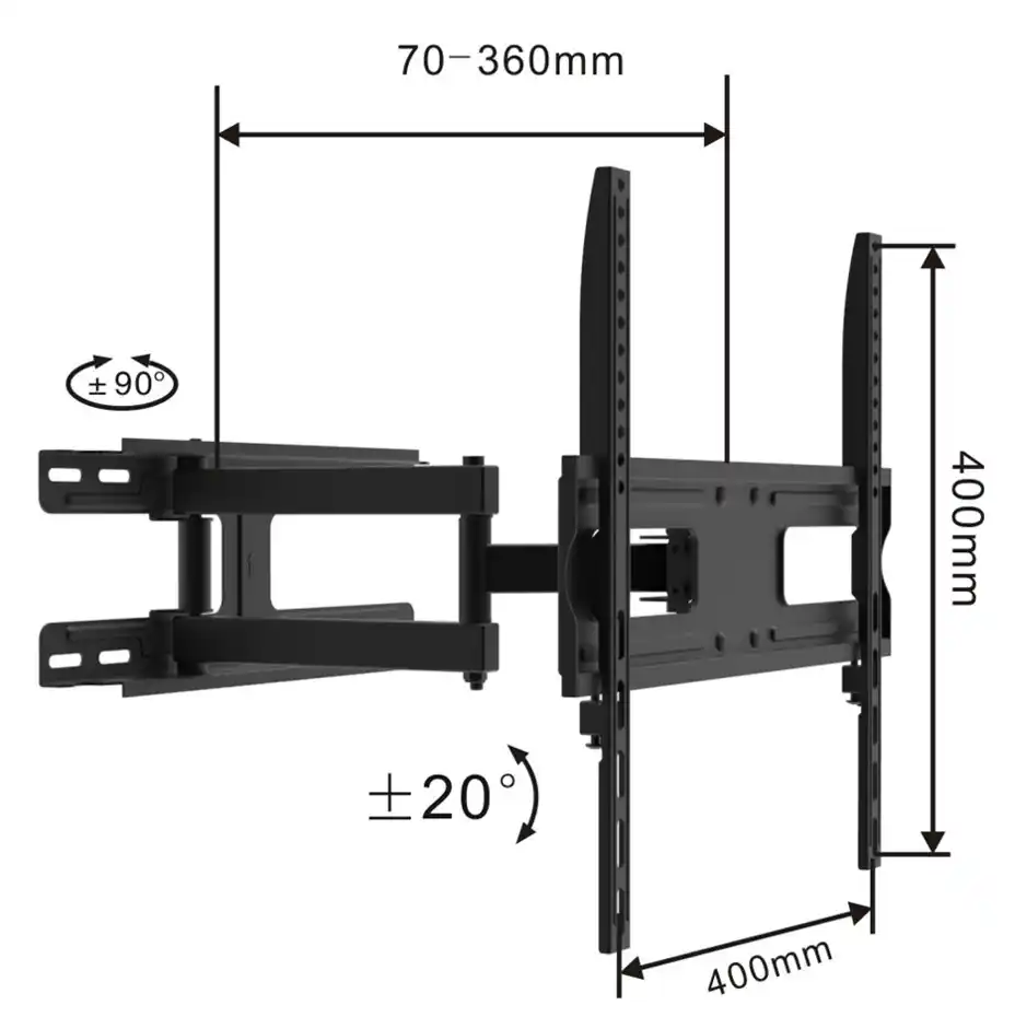 Nosač za TV Linkom 32-55/max vesa 400x400/45kg/zglobni Slika 1