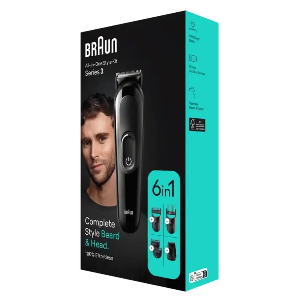 Trimer Braun MGK 3410 BLK/ za bradu i kosu/punjivi/6u1 Slika 3